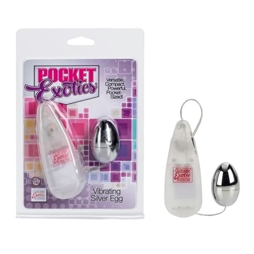 Pocket Exotics Vibrating Egg - Silver